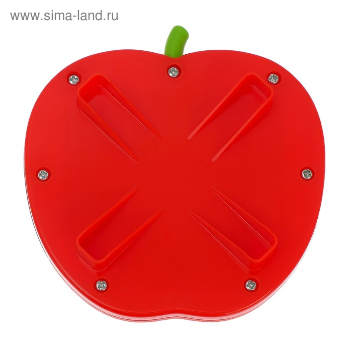 Планшет обучающий &laquo;Магнитное яблоко&raquo;, маленький, 142 шарика, 5 карточек, цвет красный