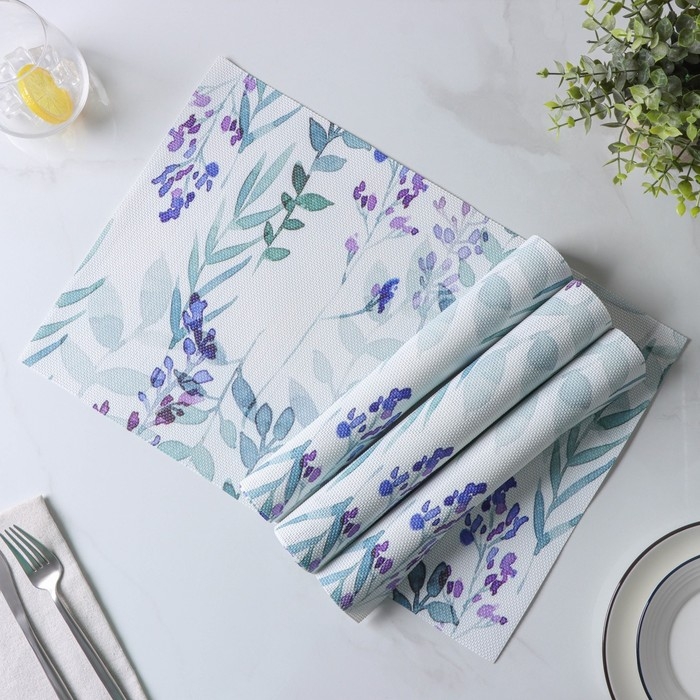 Салфетки сервировочные на стол Доляна &laquo;Весенняя нежность&raquo;, 4 шт, 30&times;45 см