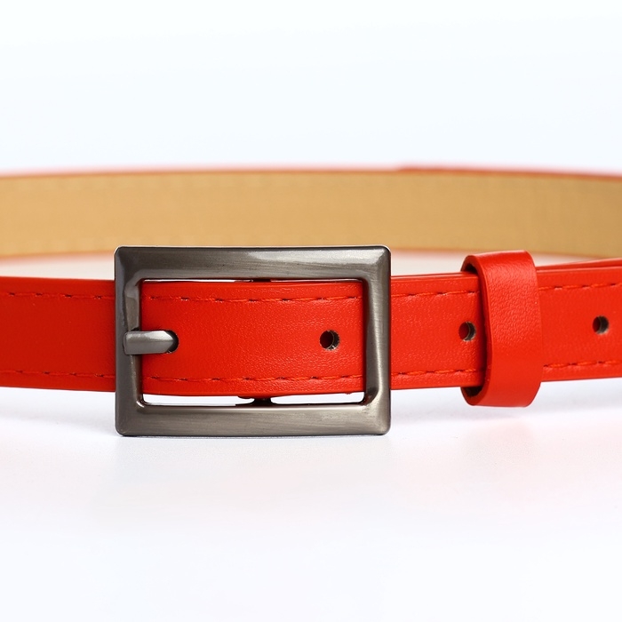 Ремень жен 01-01-03-01 Июнь15, 1,1*0,3*110 см, пряжка т-металл, 1 прокол, красный