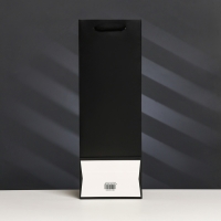 Пакет-переноска для цветов с PVC окном 12,5 &times; 8,5 &times; 36 см, черный