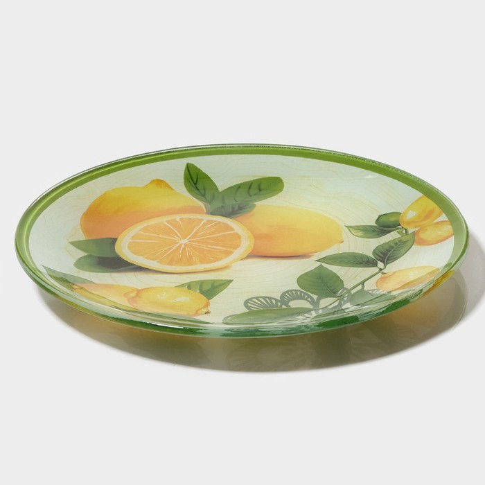 Набор тарелок стеклянных Доляна &laquo;Дольче&raquo;, 19 предметов: 6 десертных тарелок, 6 обеденных тарелок, 6 мисок, салатник