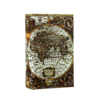 Сейф-книга дерево "Карта первооткрывателей" 17х11х5 см