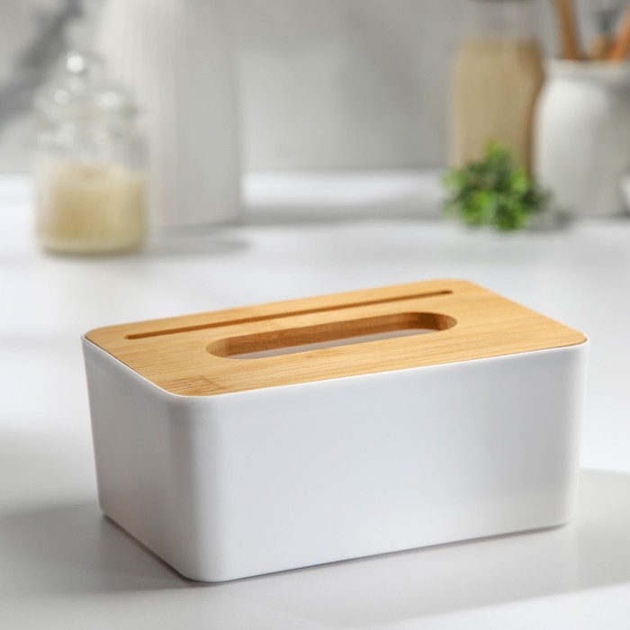 Салфетница Доляна &laquo;Мягкость&raquo;, 19&times;13 см, бамбук