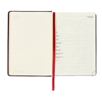 Ежедневник датированный 2024 A5 176 листов, deVENTE.Wild, твёрдая обложка из искусственной кожи, золотой срез, ляссе, кремовый блок 70 г/м2, бордовый