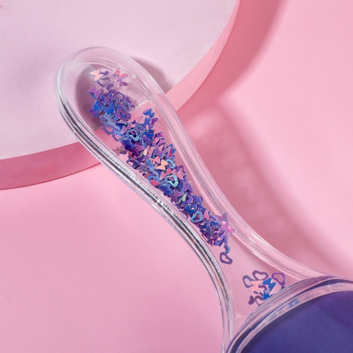 Расчёска массажная, широкая, 6 &times; 18 см, цвет фиолетовый