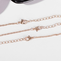 Кулоны &laquo;Неразлучники&raquo; кольца дружбы, цвет золото, 45 см