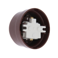 Розетка BYLECTRICA Ретро РА16-0206, 16А, одномест., наруж., с з/к, со штор., IP20, корич.