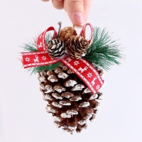 Шишка декоративная &laquo;Новогоднее настроение&raquo;, с подвесом, 9 &times; 9 &times; 17 см