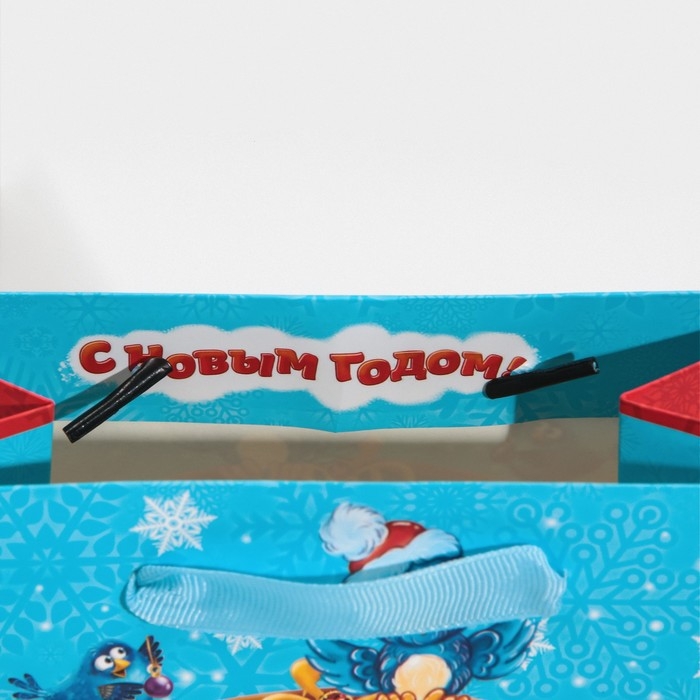 Пакет подарочный новогодний ламинированный &laquo;Лесные зверушки&raquo;, MS 18 х 23 х 10 см, Новый год