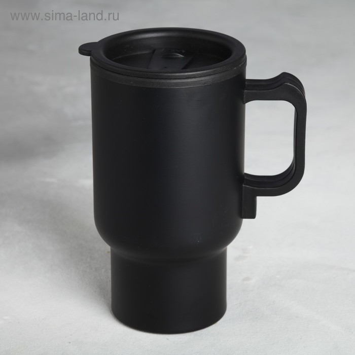 Термокружка, 450 мл, Автомобильная &laquo;Самый лучший в мире папа&raquo;, сохраняет тепло 3 ч, с подогревом от прикуривателя