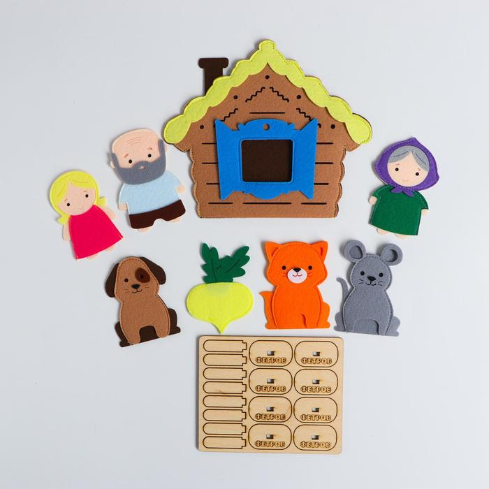 Пальчиковый театр &laquo;Репка&raquo; (герои+домик)