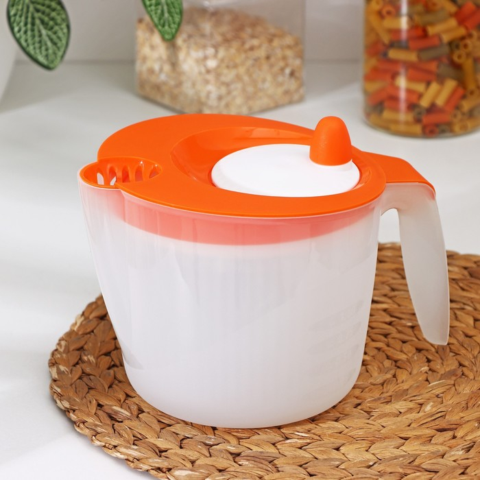 Сушилка для зелени с мерным кувшином, 1950 мл, 23&times;17&times;15 см, цвет МИКС