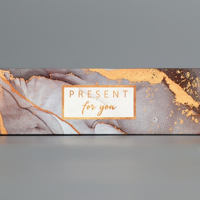 Коробка для конфет, кондитерская упаковка, 5 ячеек, &laquo;Камень&raquo;, 5 х 21 х 3.3 см