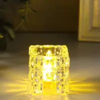 Светодиодная свеча LED "Свеча в кубе" 3хLR1130, прозрачный 4,7х4,7х4,7 см