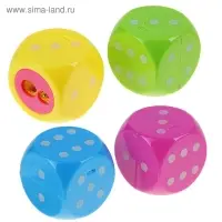 Точилка с контейнером &laquo;Кость игральная&raquo;, двойная, корпус МИКС