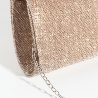 Клатч на магните, длинная цепочка, цвет золотистый