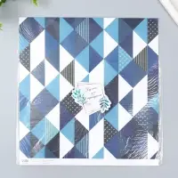 Бумага для скрапбукинга "Строгая геометрия" плотность 180 гр 30,5х32 см