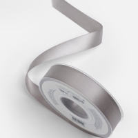 Лента атласная двухсторонняя №837 20мм*25&plusmn;1м серебряный TR