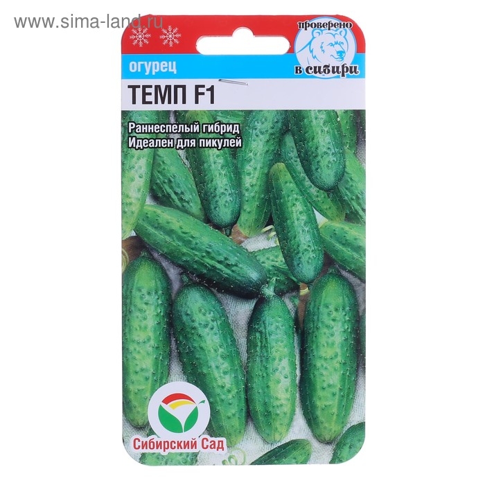 Семена Огурец Темп F1,партенокарпический, 5 шт