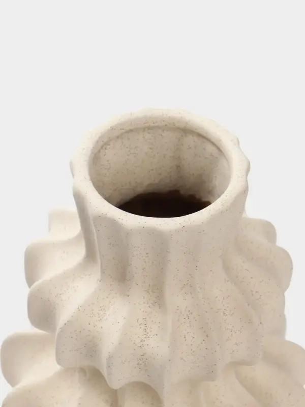 Ваза настольная керамика "Виргил" 20х10 см, молочный