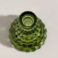 Подсвечник стекло "Ёлочка" зелёный d=2 см 8,5х8,5х13,5 см