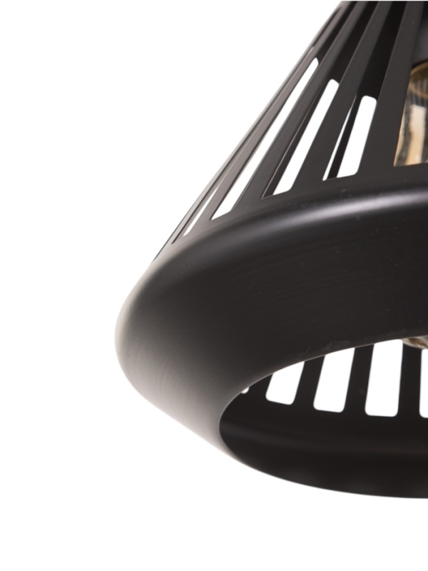 Светильник "Тень" 1х40Вт Е27 черный 20х20х19(+100)см