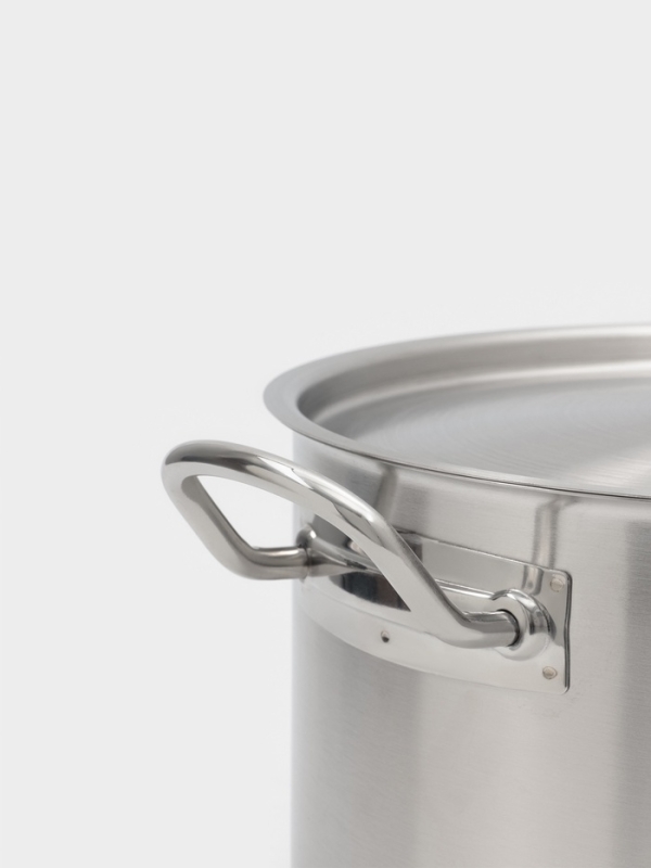 Ковш 8 л, d=26, h=15 см, с крышкой, толщина стенки 0,8 мм, индукция, две ручки