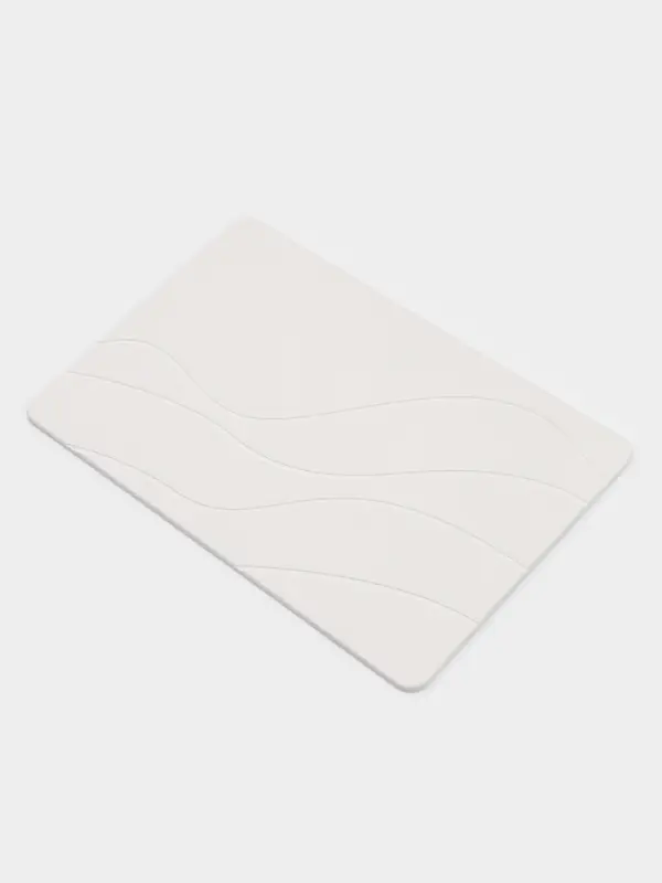 Коврик из диатомитового камня SAVANNA, 40х60 см, толщина 1 см, цвет белый