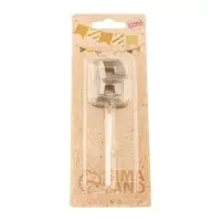 Свеча в торт на шпажке &laquo;Алмаз&raquo;, цифра 6, шампань, 5&times;2.6 см