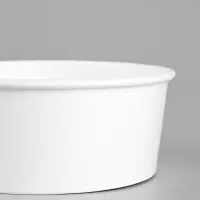 Тарелка (Контейнер без крышки) одноразовая глубокая "Белая" картон, 750 мл