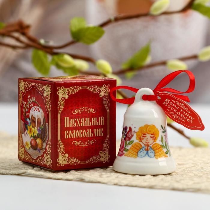 Колокольчик пасхальный &laquo;Ангел акварель&raquo; на пасху, 4 х 5 см.