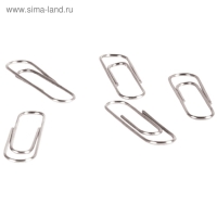 Скрепки никелированные 32 мм, 100 штук, картонная упаковка