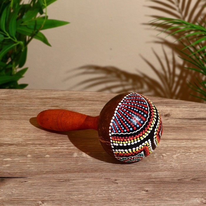 Сувенирный музыкальный инструмент "Маракас" 22х9х9 см микс