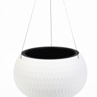 Кашпо "Жемчужина" 7л подвесное, белый