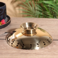 Чаша "Золотой павлин" латунь с перламутром 16,5х16,5х5 см