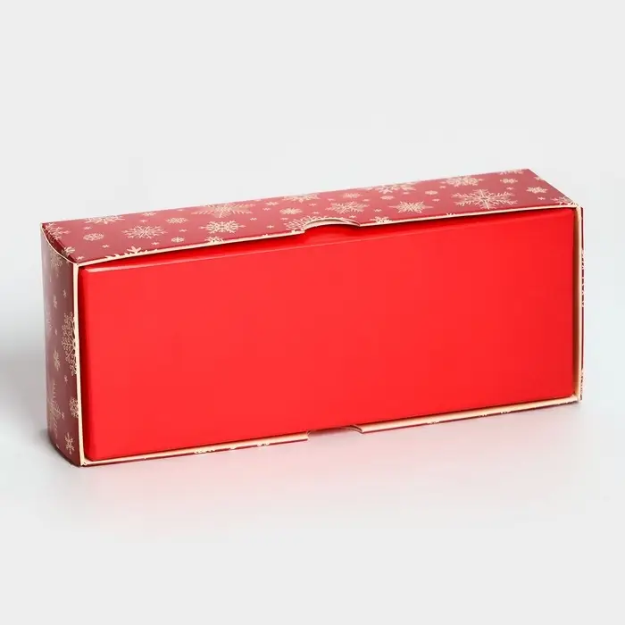 Коробка под 3 конфеты &laquo;Снежинки&raquo;, 13&times;5&times;3.3 см