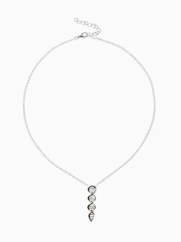 Кулон на цепочке "ДНК", цвет серебро