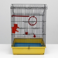 Клетка для попугая "Фиона", 3 яруса, 48 х 38 х 53 см, микс цветов