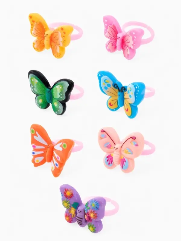 Кольцо &laquo;Выбражулька&raquo; бабочка, форма МИКС, цветное, безразмерное