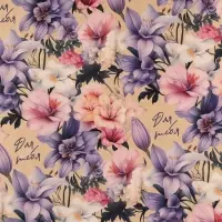 Бумага упаковочная крафтовая &laquo;Цветы для тебя&raquo;, 70 х 100 см