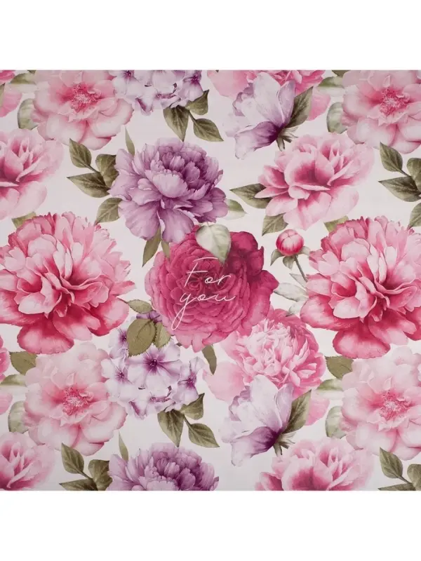 Бумага упаковочная глянцевая двухсторонняя &laquo;Цветочный сад&raquo;, 70&times;100 см