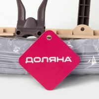 Швабра для мытья пола PVA Доляна, со складным отжимом, насадка 27&times;6 см, стальная составная ручка 116 см