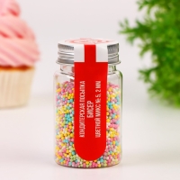 Кондитерская посыпка "Бисер разноцветный", 2 мм, 50 г