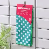 Салфетка для уборки Доляна &laquo;Горошек&raquo;, микрофибра, 30&times;30 см, МИКС