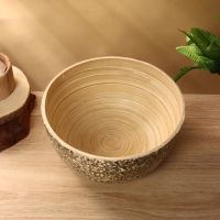 Салатник 25х25х12 см, бамбук