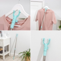 Швабра для уборки Доляна, гибкая, для труднодоступных мест, плоская насадка из микрофибры, 8&times;2,5&times;127 см