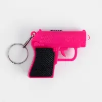 Фонарик брелок для ключей на кольце &laquo;Пистолет&raquo;, 3&times;AG3, МИКС