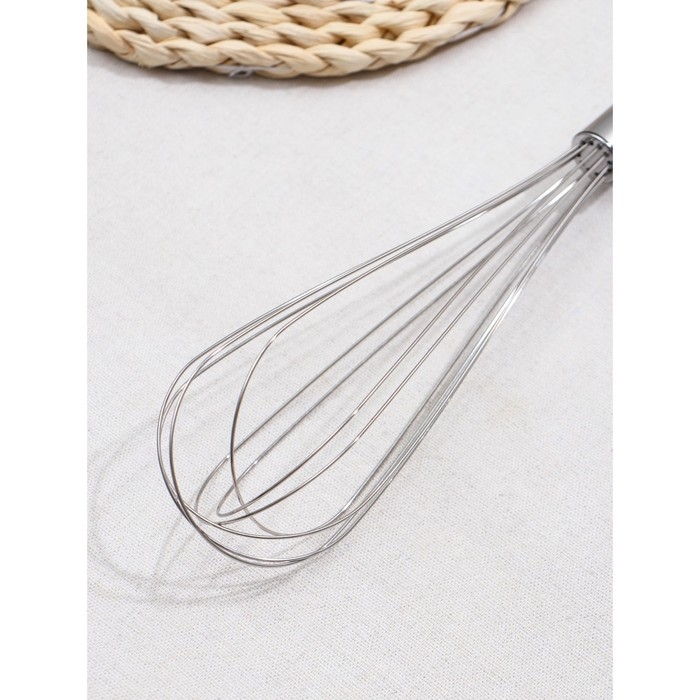 Набор венчиков для взбивания Доляна &laquo;Стандарт&raquo;, 3 шт: 30 см, 25 см, 21 см, цвет серебристый