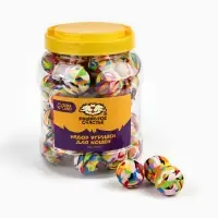 Шарик для кошек, 3,5 см, фасовка в банку по 50 шт, разноцветный