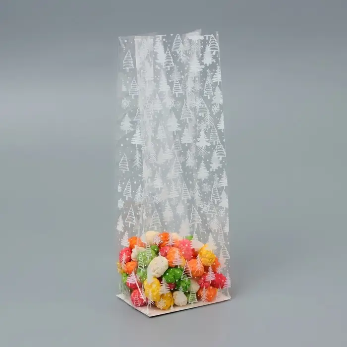 Пакет подарочный новогодний с жёстким дном 6&times;8&times;23 см